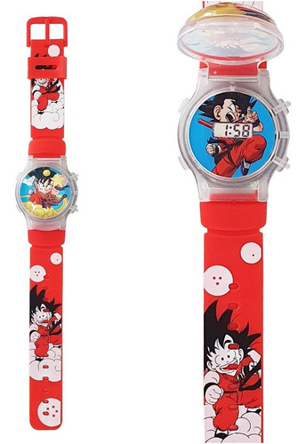 Reloj Niños Digital Luces Tapa Infantil Dragon Ball Goku