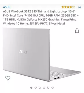 Asus Laptop Vivobook S15 S530fa Ej037t De 15 6 Core I5 Intel Uhd 620 Memoria 8gb Optane 16gb Hdd 1tb