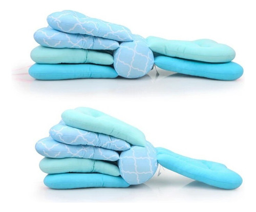 Almohada De Lactancia 3 Niveles Ajustable Multiuso Celeste