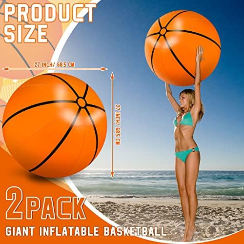 Meooeck 2 Pelotas Inflables De 27 Pulgadas, Pelotas Inflable