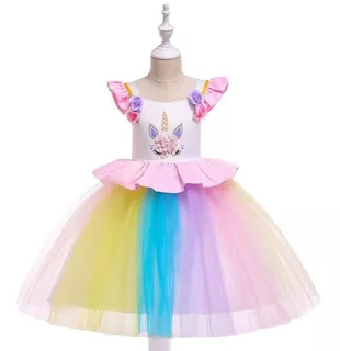 Vestido Modelo Unicornio Para Niña