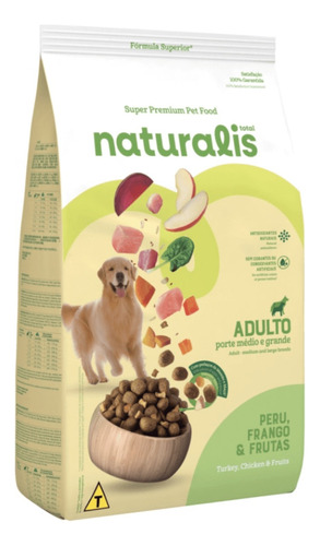 Naturalis Perro Adulto Pollo, Pavo Y Frutas 12kg. Np