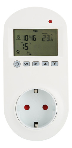 Termostato De Enchufe Eléctrico Programable Con Enchufe 16a