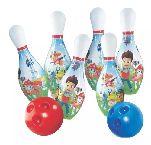 Jogo De Boliche Personagem Infantil Grande Pino 30cm 2 Bolas