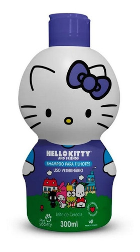 Shampoo Hidratante P/ Cães E Gato Filhotes Hello Kitty 300ml