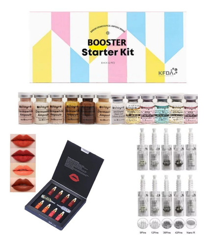 Bbglow Booster Starter Kit 12 Viales+ Bb Lips+ 10 Cartuchos 