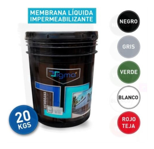 Membrana Liquida Impermeabilizante 20 Kilos Premium Elastica Transitable Profesional Antihongos Secado Pasta Premium