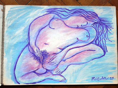 Dibujo - Erótico - Desnudo - Jose Rueda - Carpeta (Usado)