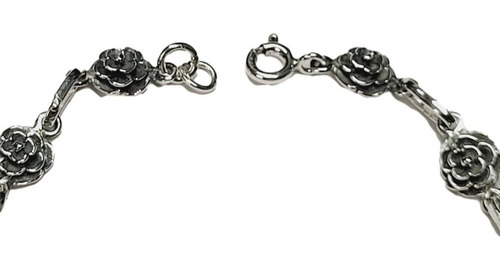 Pulseira Rosa Em Prata 925 - Id 5965