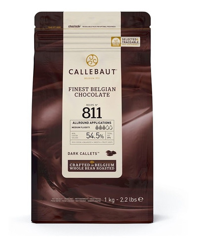 Chocolate Amargo 54% Callebaut 1 Kg. Onlynaturalstore