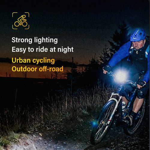 Luz Solar Para Bicicleta Con Bocina, Carga Usb, Lámpara Dela