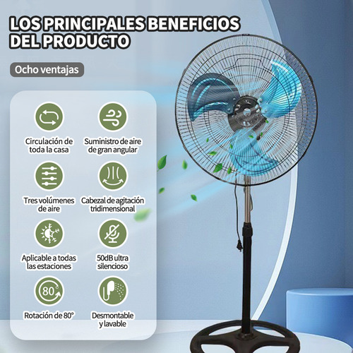 Ventilador 3en1 Piso/pared/pedestal 18 Pulgadas 2pz
