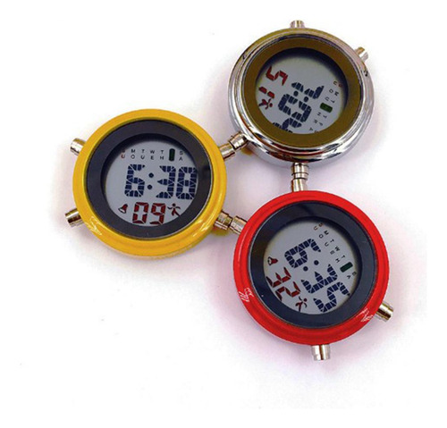 Mini Reloj De Motocicleta Reloj Impermeable Reloj Amarillo