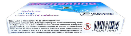 Memantina 20 Mg Caja Con 14 Tabletas | Rayere