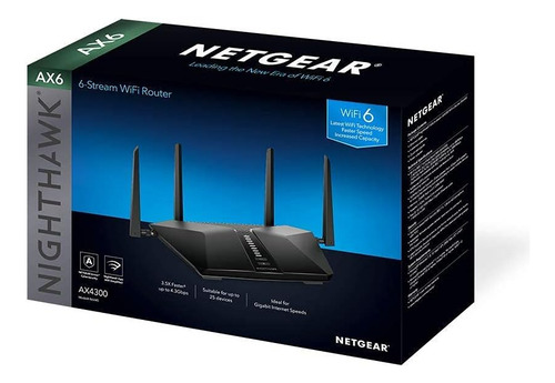 Netgear Nighthawk Ax6 6-stream Ax4300 Wifi 6 Router (rax4...