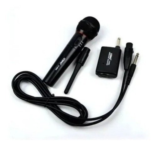 Microfone Wireless Sem Fio Lelong Le-996w Karaokê