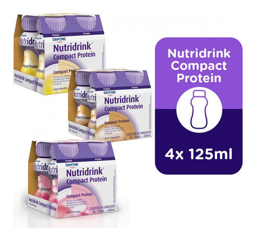 Nutridrink Compact Protein Ba Un 4xpb125ml Danone Enteral