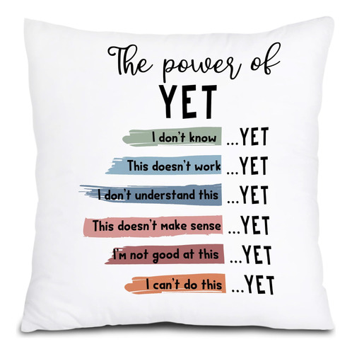 Lacosu The Power Of Yet Mental Health Funda De Almohada Para