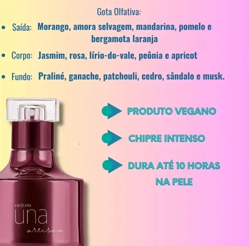Natura Una Artisan 75ml Feminino Eau de parfum Spray | MercadoLivre