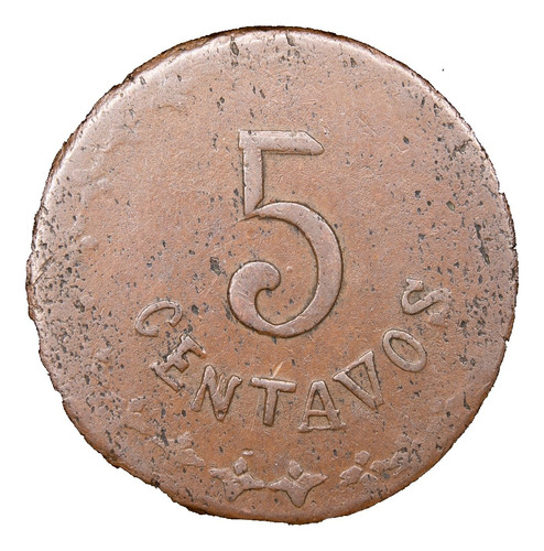 México 5 Centavos 1914 Muy Bueno Km 631 Estado De Durango