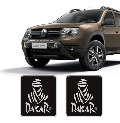 Par De Adesivos Duster Dakar Spirit Emblema Lateral Resinado