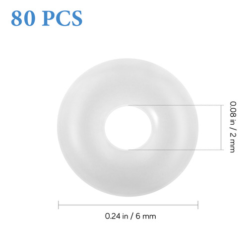 Supvox 80 Unidades De Rolhas De Borracha De Silicone Bead Ch