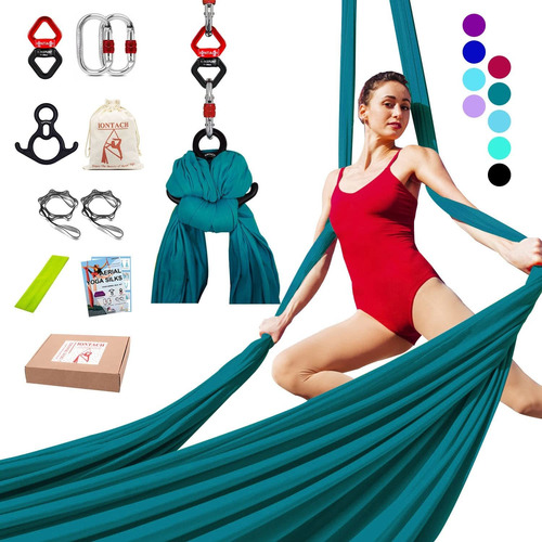 Iontach Equipo Columpio Yoga Seda Aerea 9 Yarda Kit Hamaca