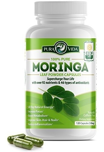 Cápsulas Orgánicas De Moringa Oleifera En Polvo Energía