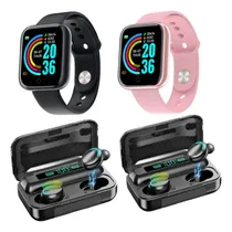 Comprar Combo 4 Smartwatch Fd68 D20 + Auriculares Inalámbricos F9 X2