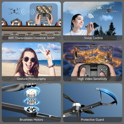 Drone Plegble Pl-515 Con Cámara 4k, Motor Sin Escobillas
