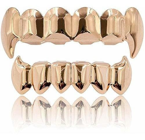 Grills Para Dientes - 18k Gold Silver Plated Hip Hop Vampire