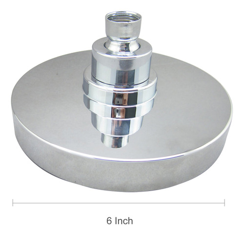 Cabezal De Ducha Led Con Linterna De 7 Colores, 6 Pulgadas D