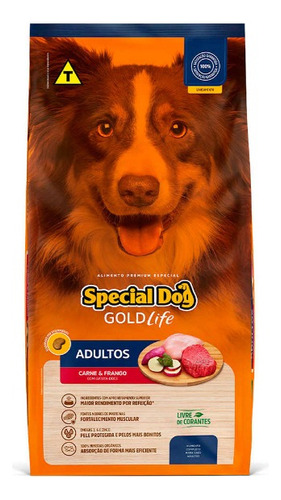 Ração Seca Special Dog Life Carne Frango Cães Adultos 10kg