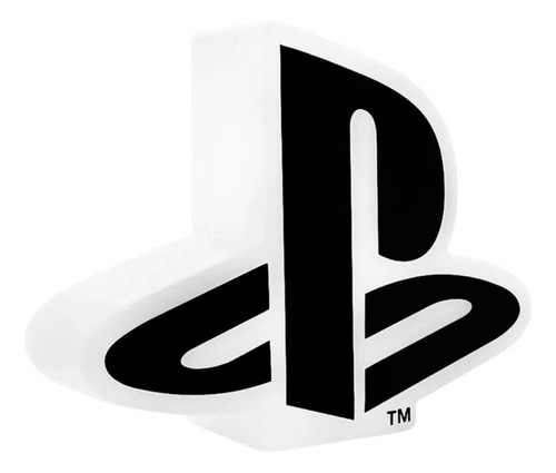 Luminária Abajur De Mesa Quarto Logo Playstation Licenciado Cor da estrutura Branco