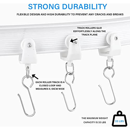 Riel Flexible Y Plegable Cortinas Techo, Riel Curvado C...