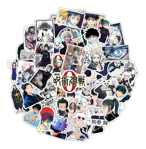 Pack 50 Stickers Adhesivo Anime Jujutsu Kaisen Zero