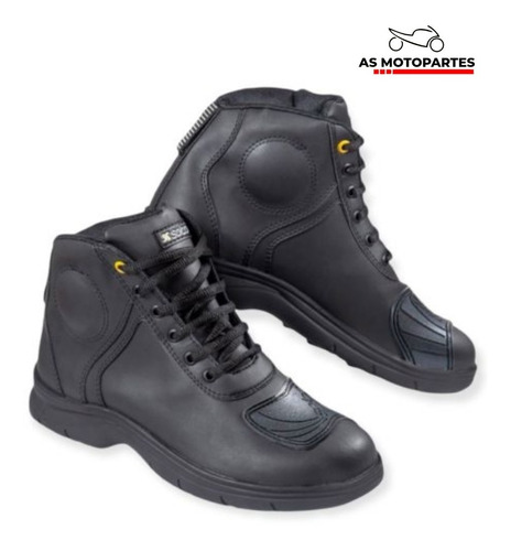 Botas Moto Solco City Black Ruta Viaje Asmotopartes