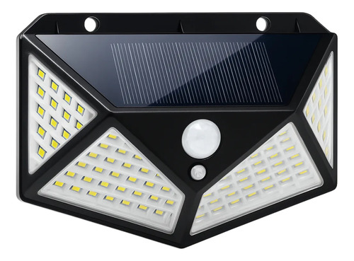 Reflector Led Batería Con Panel Solar De Pared Para Exteriores Ángulo Amplio