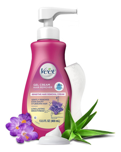 Depilatorio, Crema Depilatoria Veet Gel Sensitive, 13.5 Onza