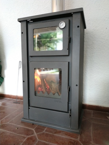 Estufa Calefactor Leña Doble Combustión Horno Gaudin V10a