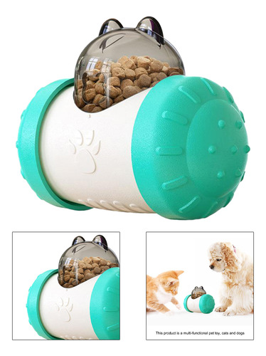 Juguete Para Dispensar Comida Perro Gato Juguete Azul
