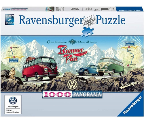 Imagen 4 de 9 de Puzzle Ravensburger 1000 Volkswagen Brenner Pass Panoramico