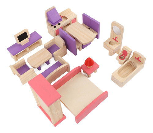 Juego De Muebles De Juguete De Madera, Simulación, Madera Ma