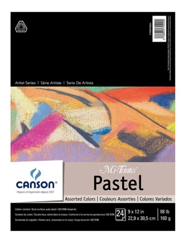 Imagen 2 de 2 de Block Para Pastel Mi-teintes Canson, 24h 160g 22.9 X 30.5 Cm