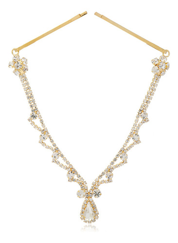 (gd) Chain Jewelry Indian For Rhinestone For Head Chain Hair