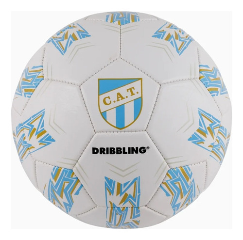 Pelota Futbol N° 5 Atletico Tucuman Drb Entrenamiento Pvc Color Blanco