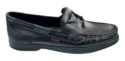 Nautico Cuero Zapato Hombre Escolar Acordonado Pizzoni 7028