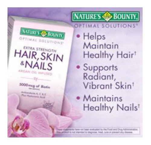 Nature's Bounty Hair Skin & Nails 250cps - Cabelo Pele Unhas