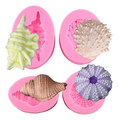 Mujiang Seashell Molde De Silicona Para Fondant Cupcake C