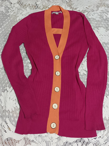 Suéter Old Navy Ensamble Fucsia Botones Cardigan Mujer M